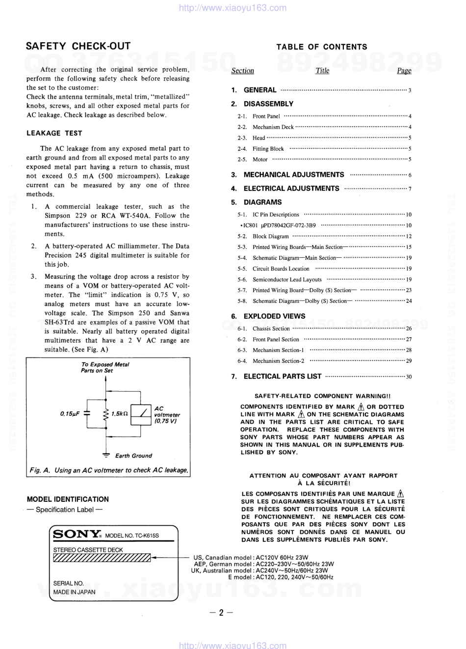 索尼SONY TC-K615S电路图.pdf_第2页