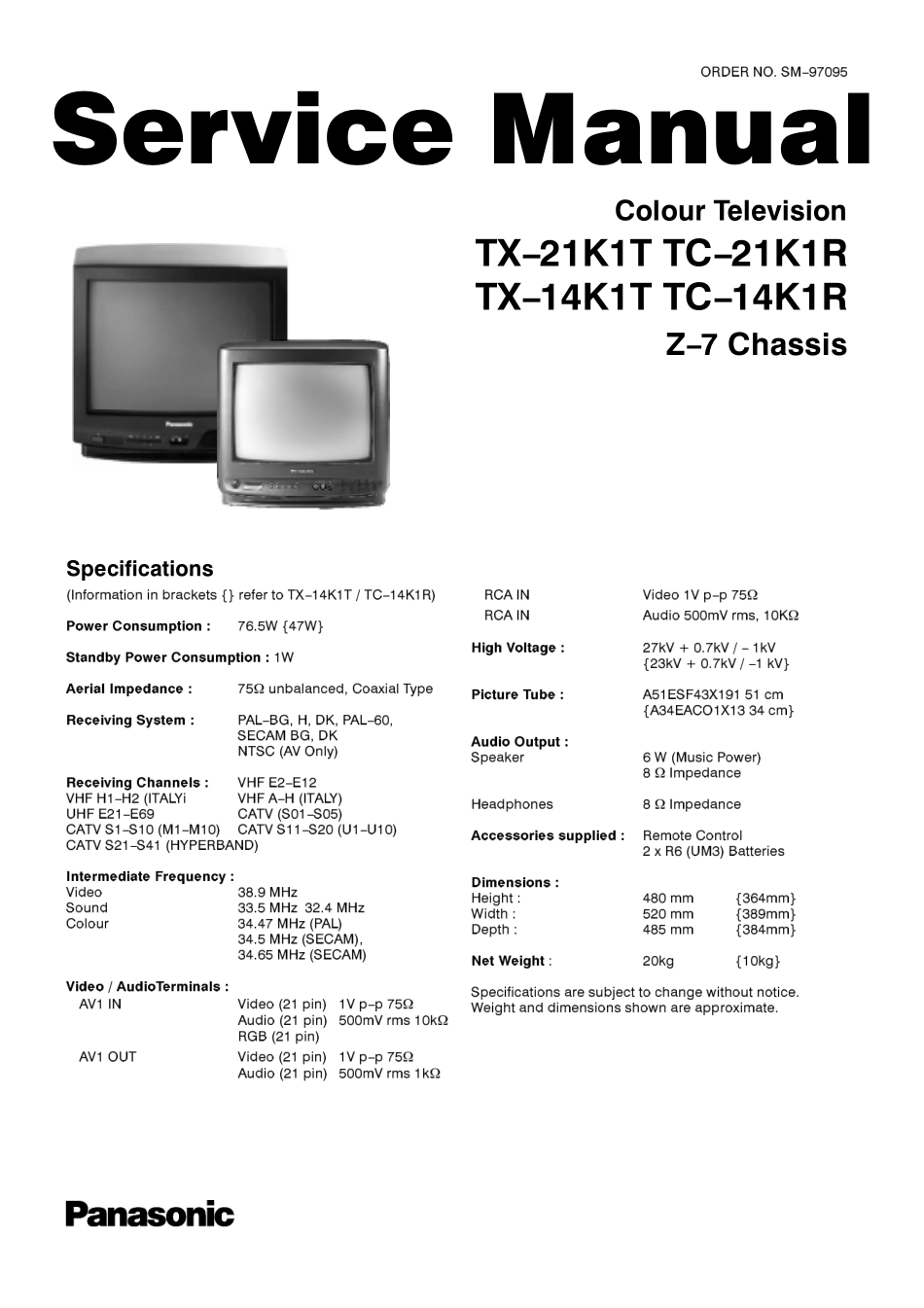 松下TC-21K1R彩电电路原理图.pdf_第1页