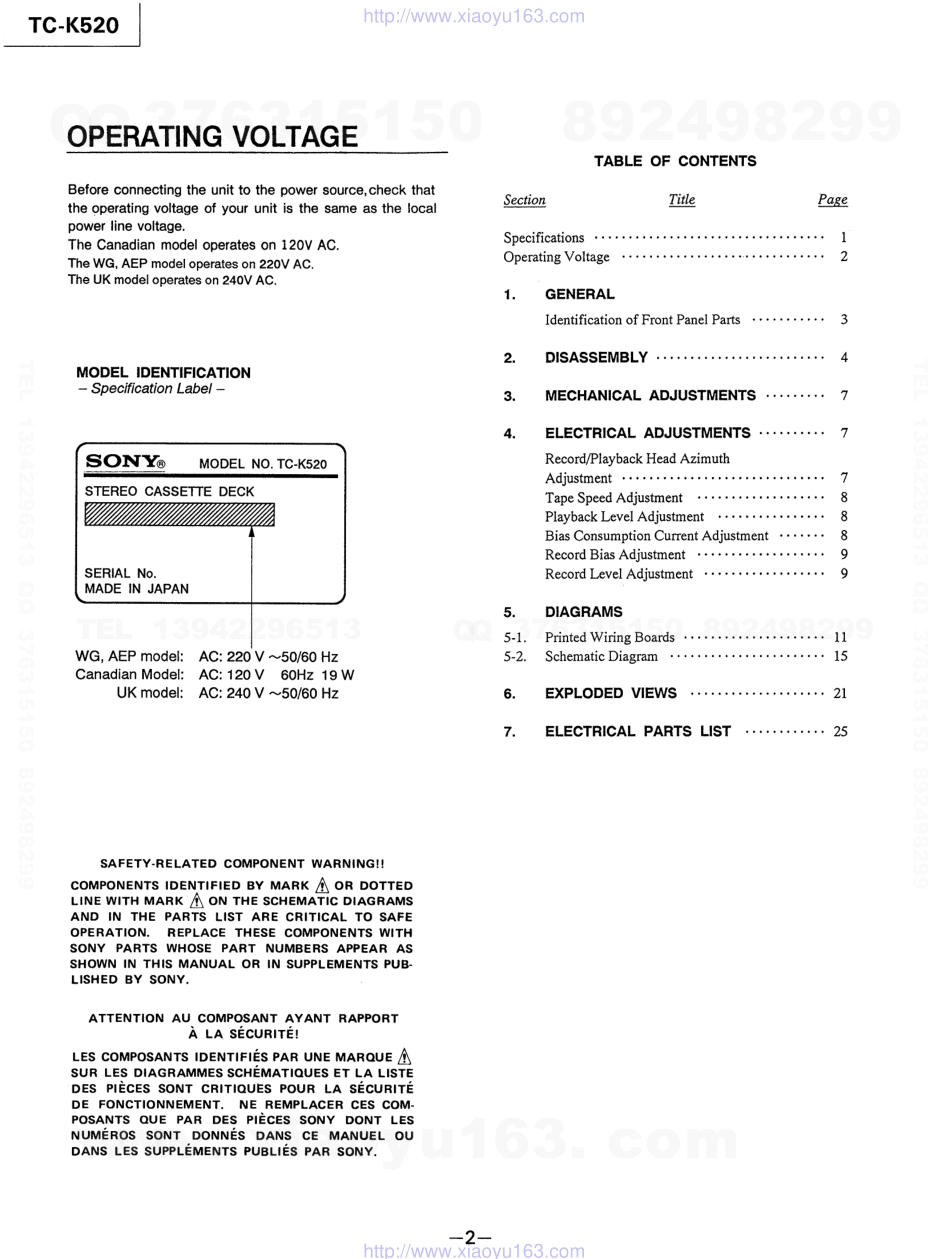 索尼SONY TC-K520电路图.pdf_第2页