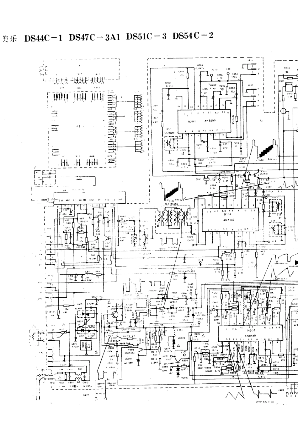 松下PIS-M11彩电原理图_美乐  DS44C-1、DS47C-3A1、DS51C-3、DS54C-2(01).pdf_第1页