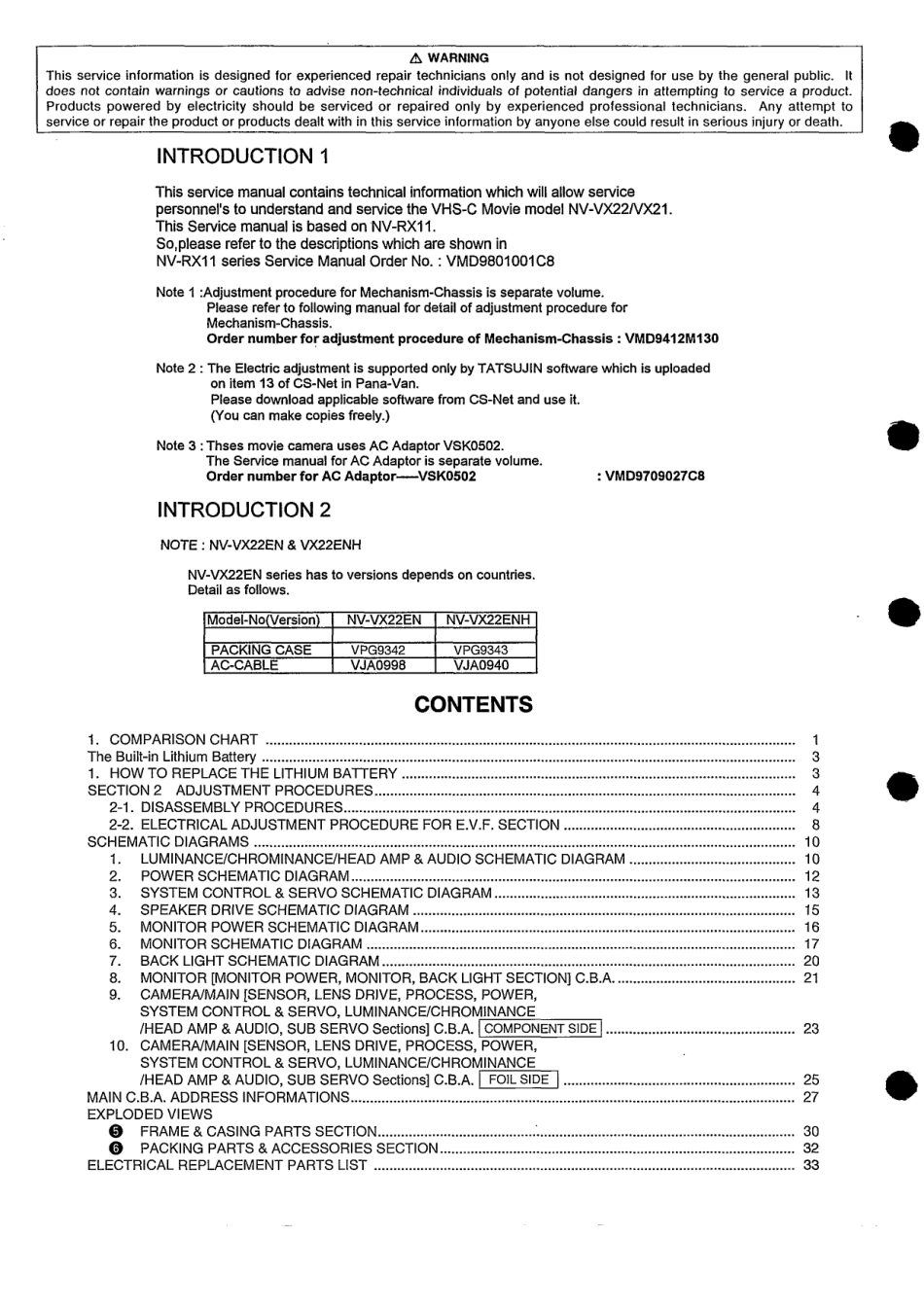 松下PANASONIC NV-VX21B摄像机电路原理图_PANASONIC_NV-VX21B.pdf_第2页