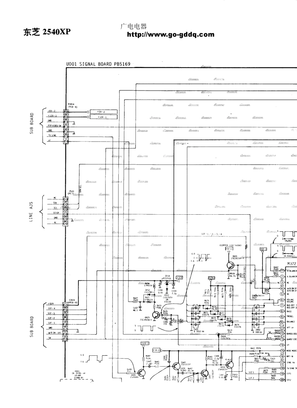 东芝2540XP彩电电路原理图_东芝  2540XP(01).pdf_第1页