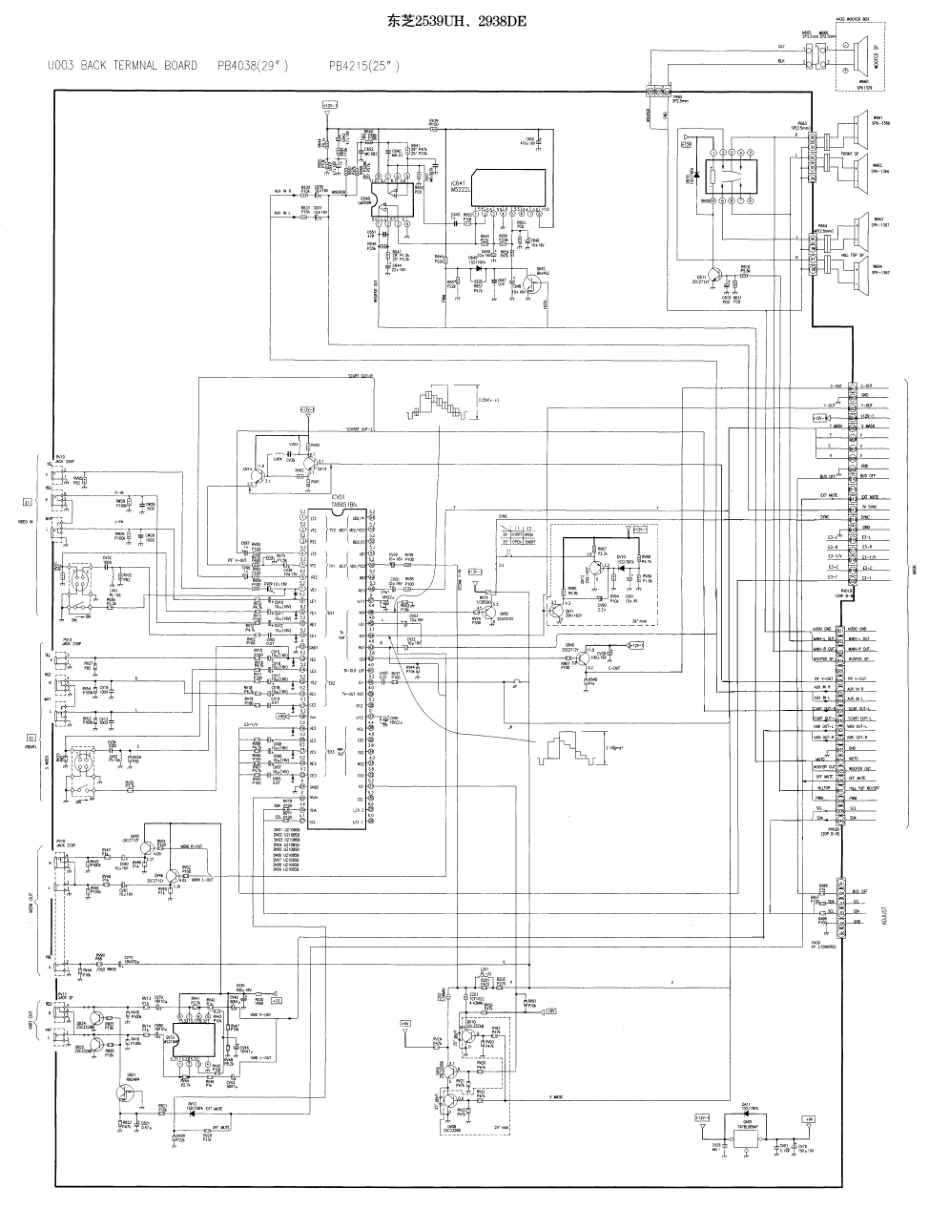 东芝2539UH2938DE彩电原理图_东芝-2539UH2938DE-图纸.pdf_第2页