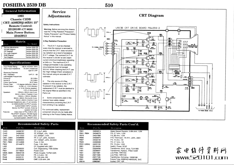 东芝2539DB彩电原理图_东芝2539DB.pdf_第1页