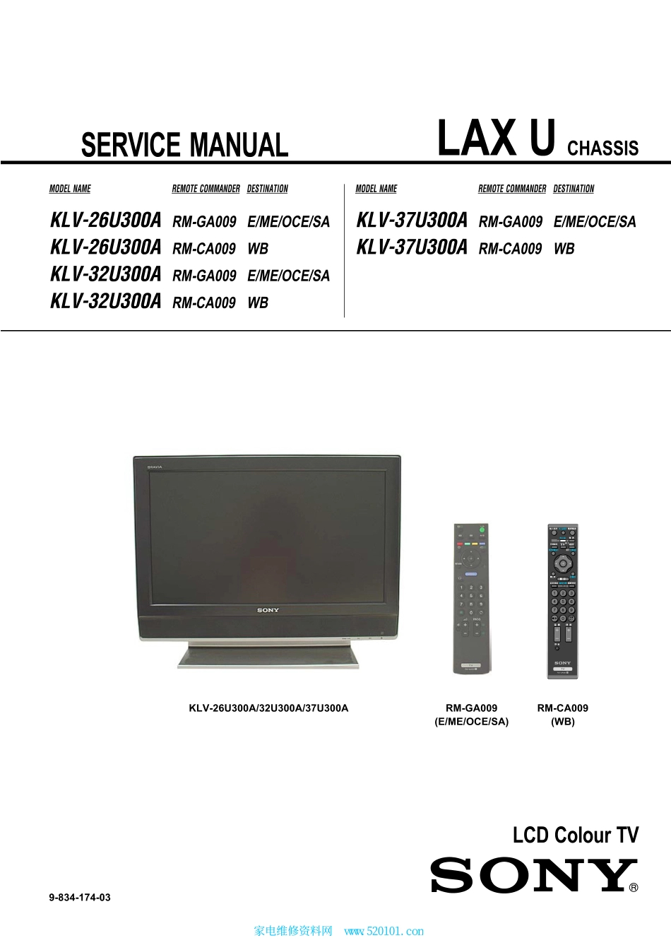 索尼KLV-37U300A液晶电视电路原理图.pdf_第1页