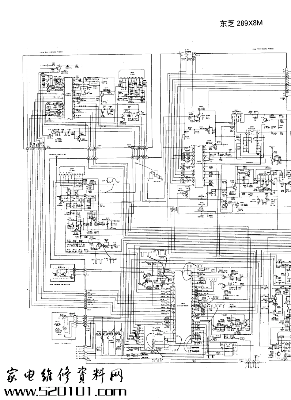东芝289X8M彩电原理图_东芝  289X8M(01).pdf_第1页