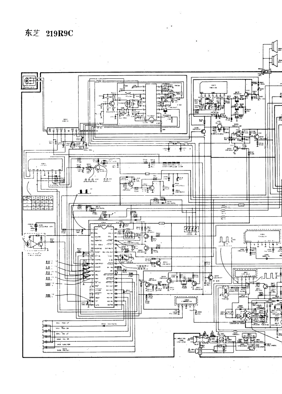 东芝219XH彩电电路原理图_东芝  219R9C(01).pdf_第1页