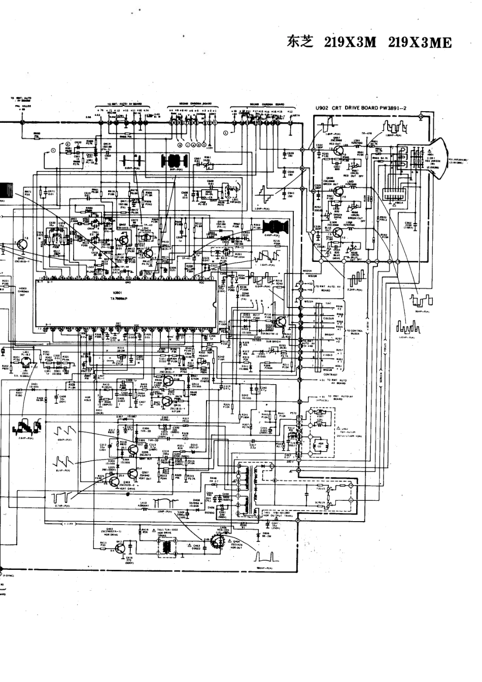 东芝219X3M彩电电路原理图_东芝  219X3M、219X3ME(02).pdf_第1页