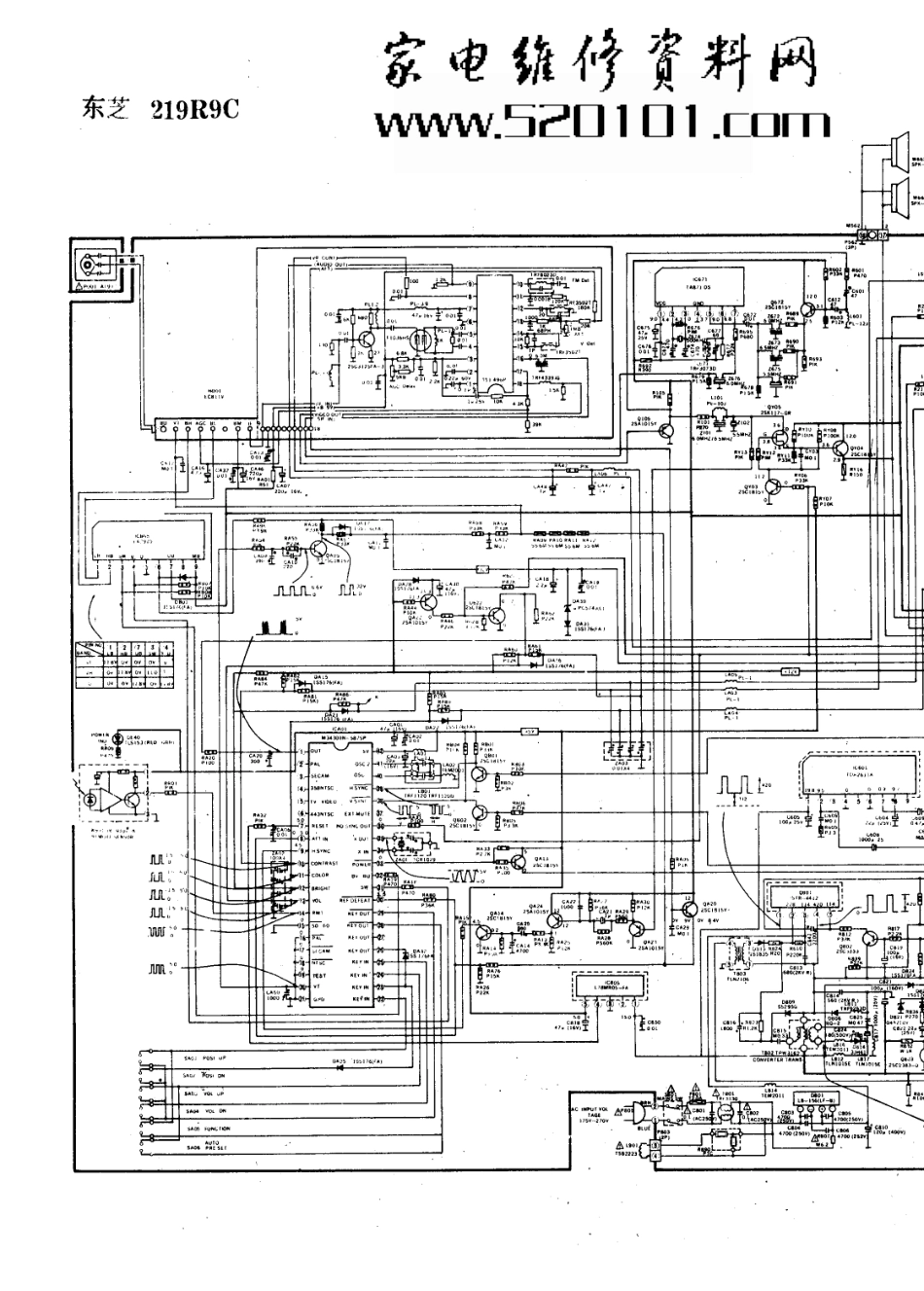 东芝219R9C彩电原理图_东芝  219R9C(01).pdf_第1页