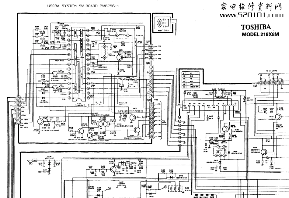 东芝218X8彩电原理图_东芝218X8.pdf_第1页