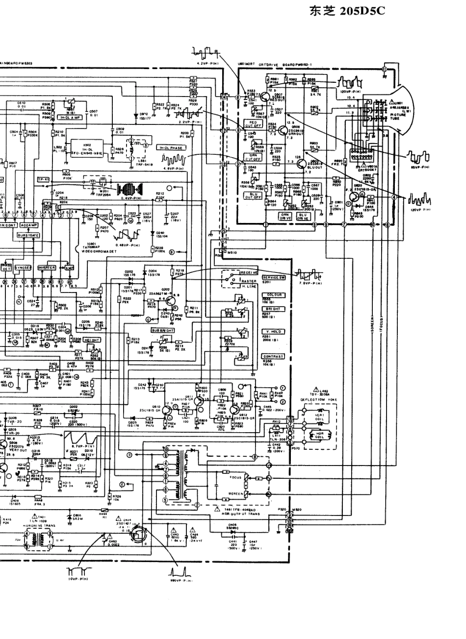 东芝205D5C彩电原理图_东芝  205D5C(04).pdf_第1页
