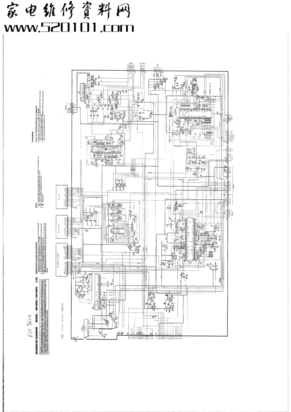 东芝55PJ6DG背投电视原理图_东芝55PJ6DG背投.pdf_第1页