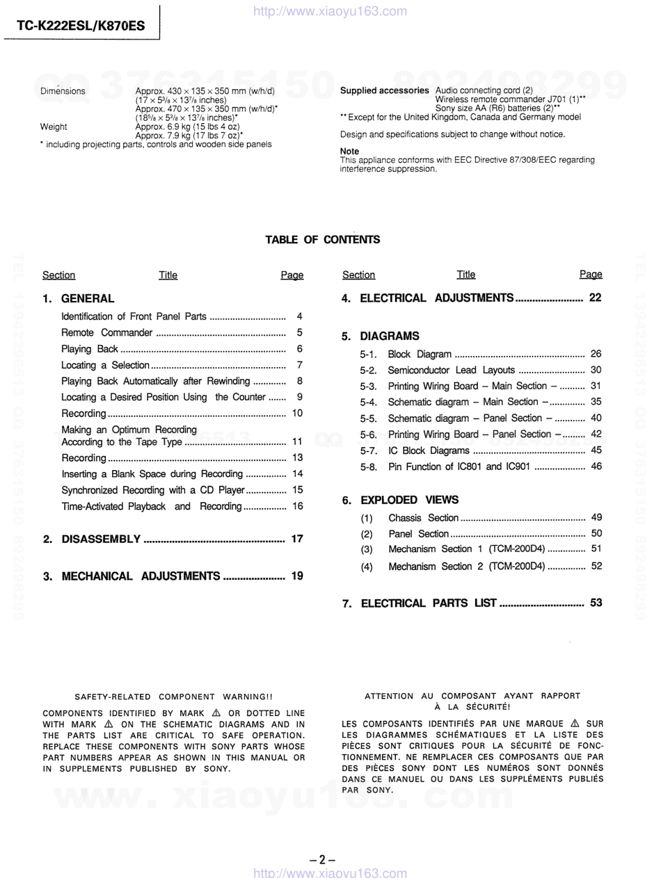 索尼SONY TC-K222ESL电路图.pdf_第2页