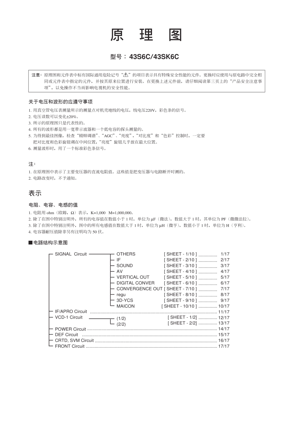 东芝43S6C彩电原理图_东芝-43S6C-图纸.pdf_第1页