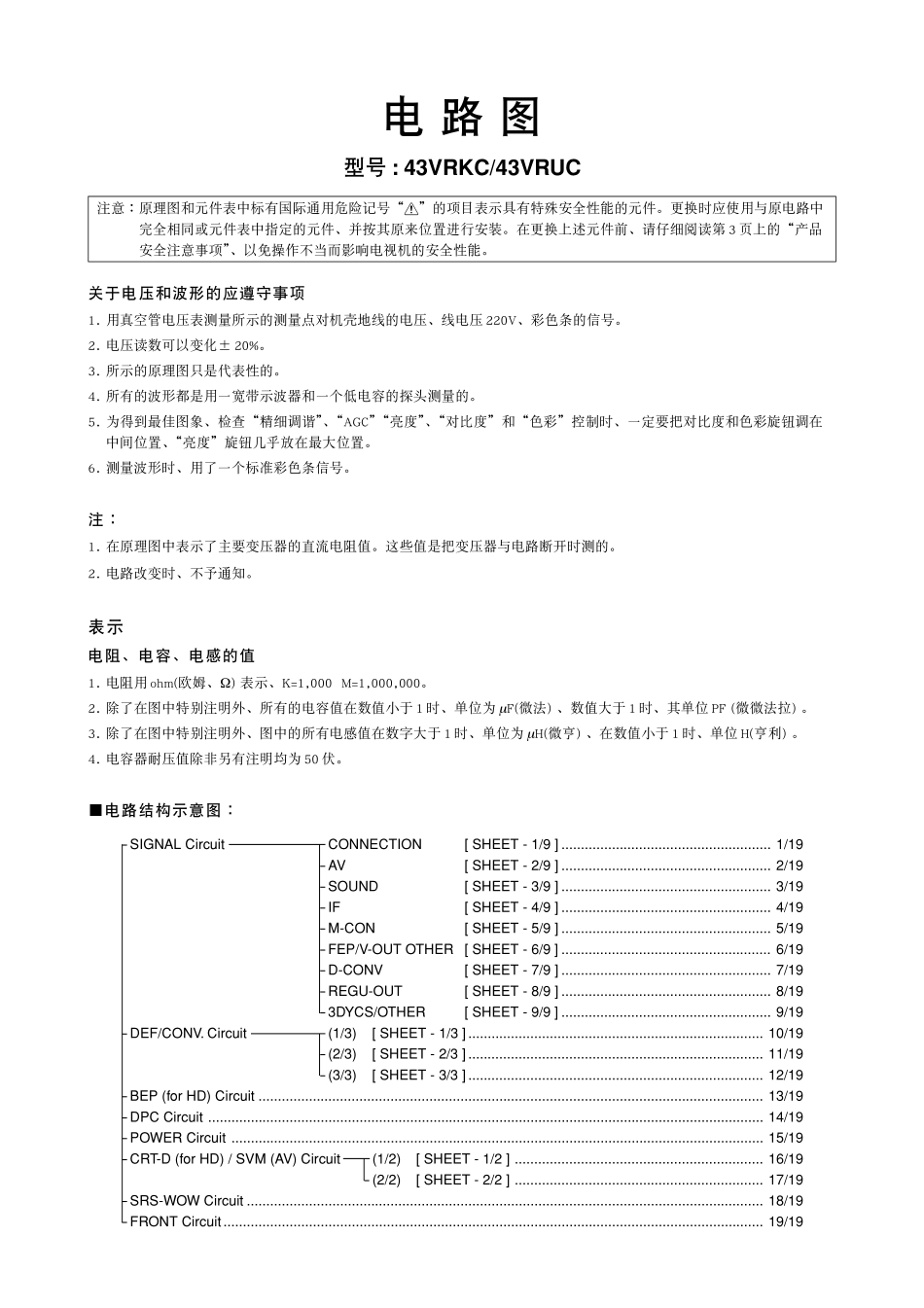 东芝43VH8UC背投电视原理图_东芝43vh8uc背投图纸.pdf_第1页