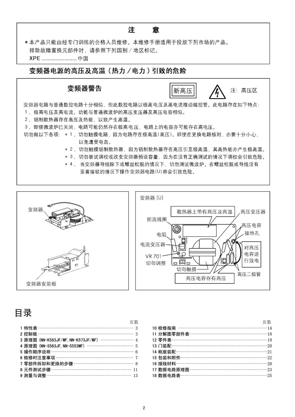 松下NN-K573MF微波炉维修手册.pdf_第2页