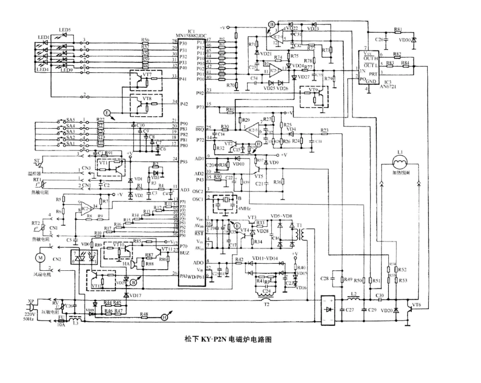 松下KY-P2N电磁炉电路原理图.pdf_第2页