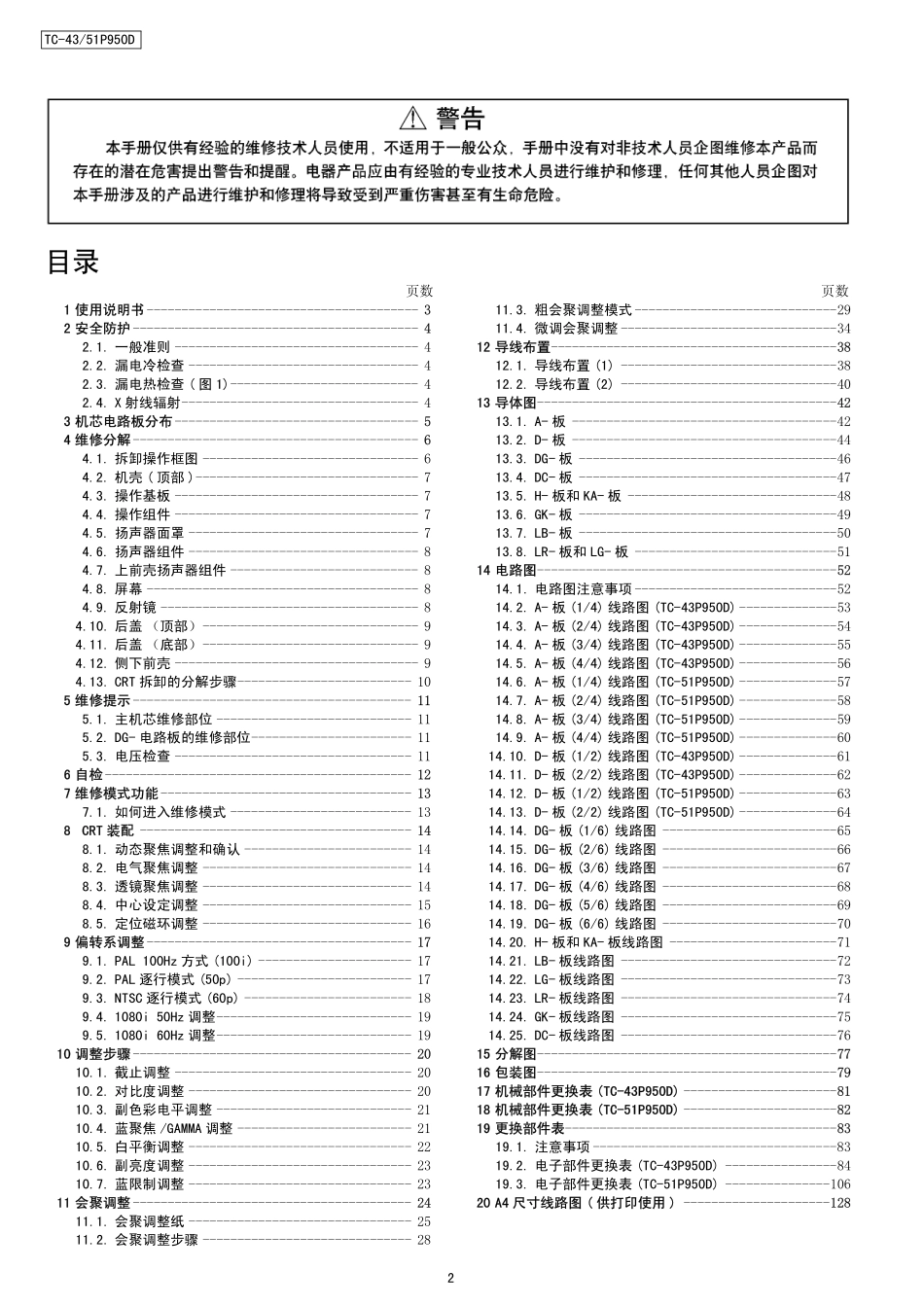 松下GP11N-VP机芯彩电维修手册_GP11N-VP.pdf_第2页