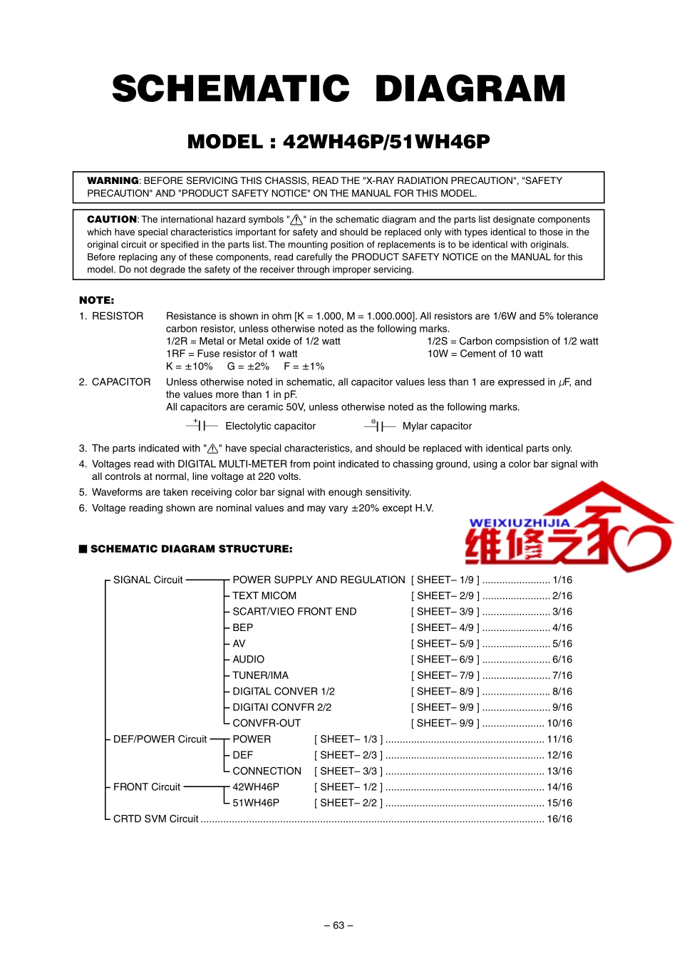 东芝42WH46P彩电原理图_东芝-42WH46P-图纸.pdf_第1页