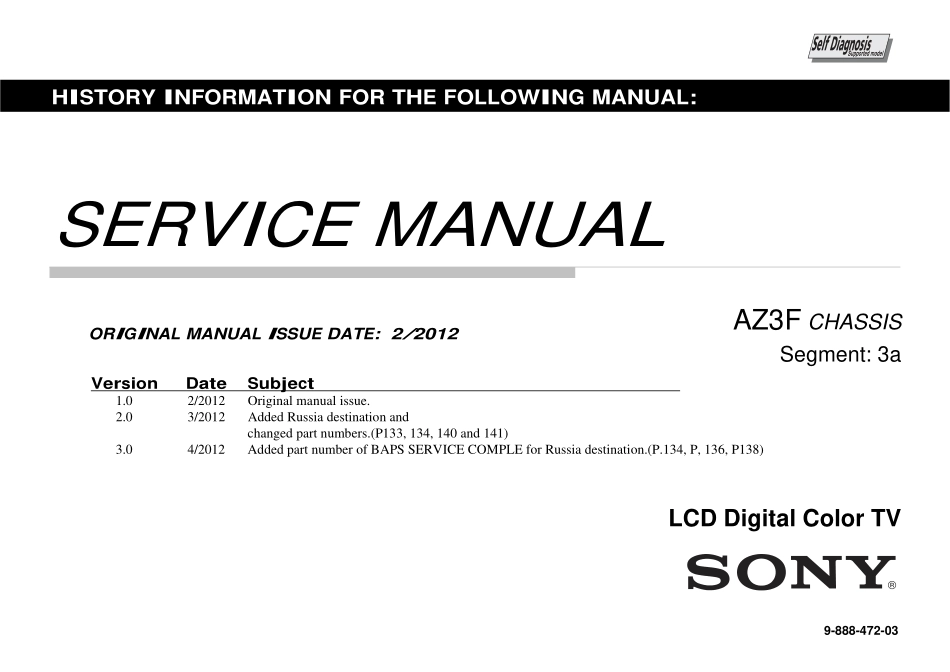 索尼KDL-40HX757液晶电视维修手册.pdf_第1页