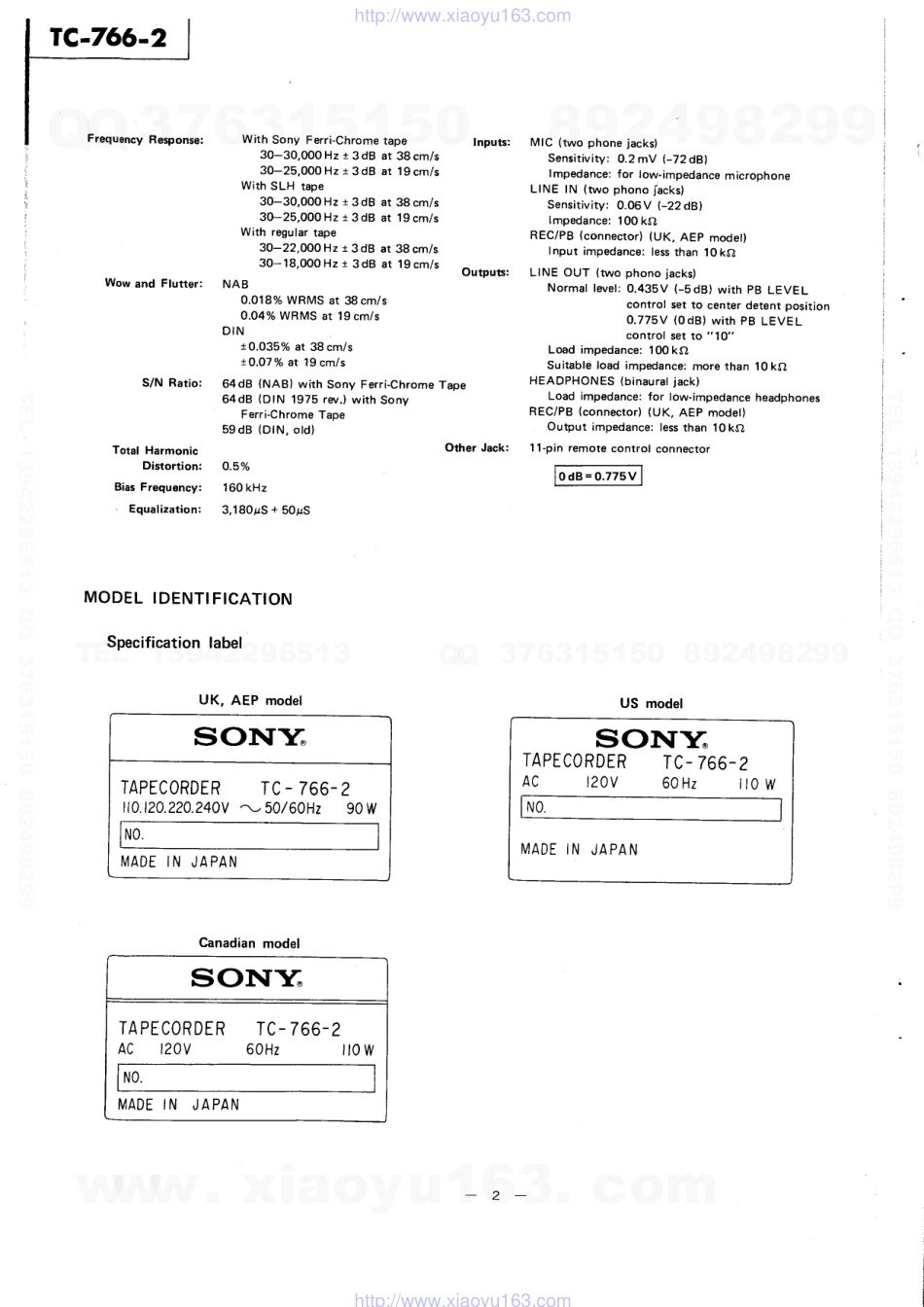 索尼SONY TC-K61电路图.pdf_第2页