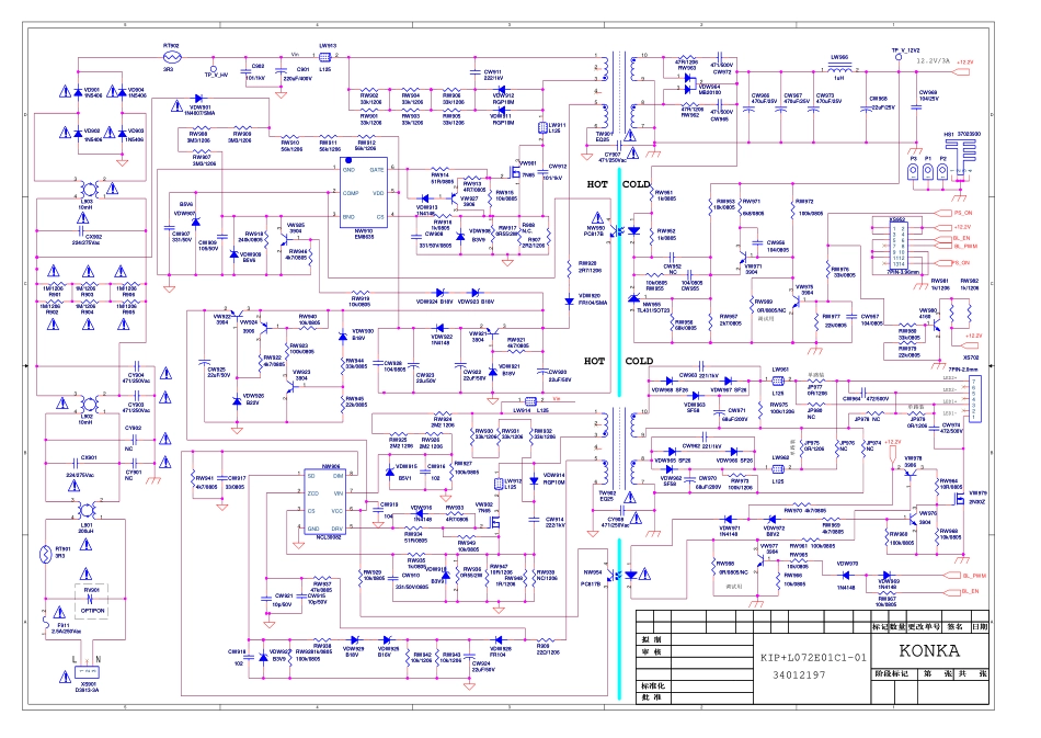 康佳LED43R6200U液晶电视电源板电路图.pdf_第1页