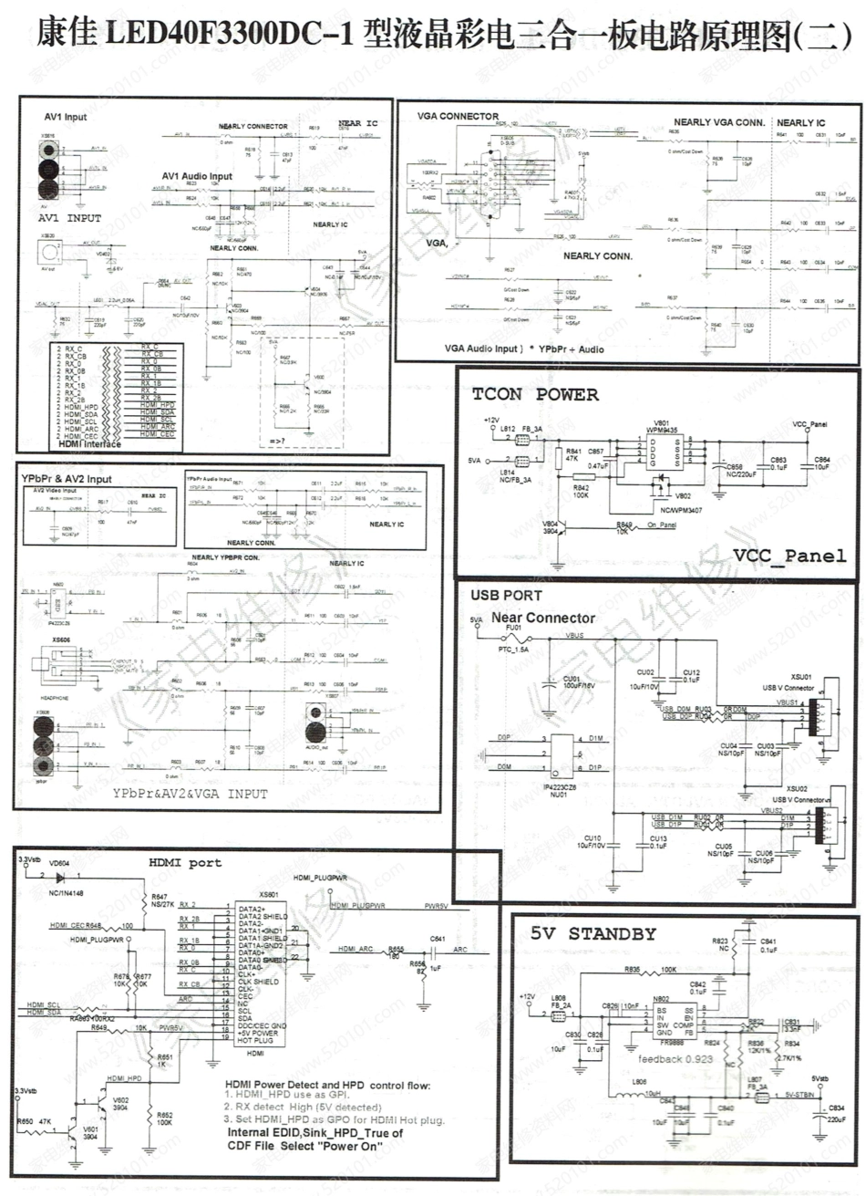 康佳LED40F3300DC液晶电视三合一板电路图.pdf_第2页