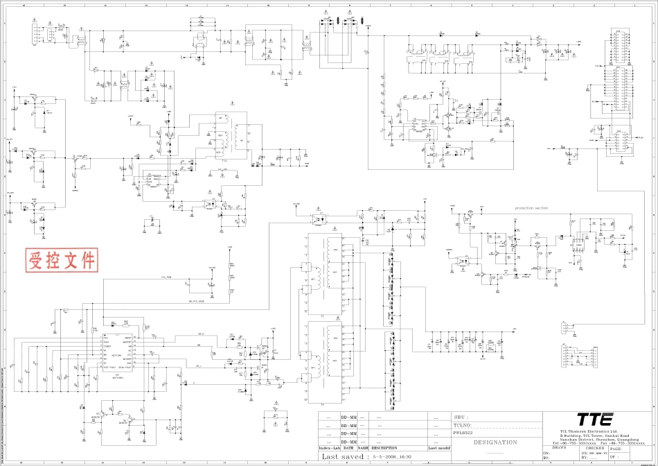 TCL L55V10FBE液晶电视电源板电路图.pdf_第1页