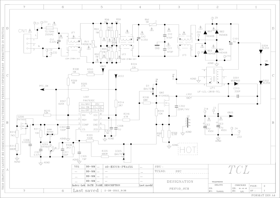 TCL L48F3600A-3D液晶电视电源板电路图.pdf_第1页