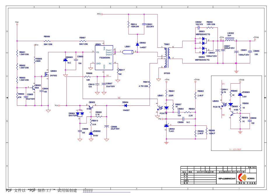 康佳LC42FS81DC液晶电视34006884电源一体板电路图.pdf_第2页