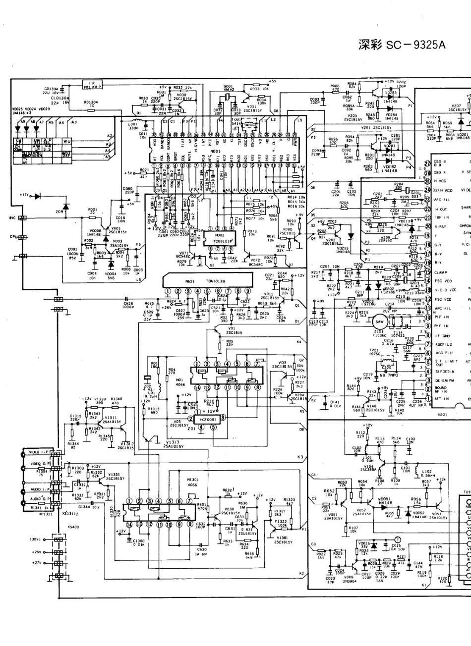 深彩SC-9325A彩电电路原理图_深彩  SC-9325A(01).pdf_第1页