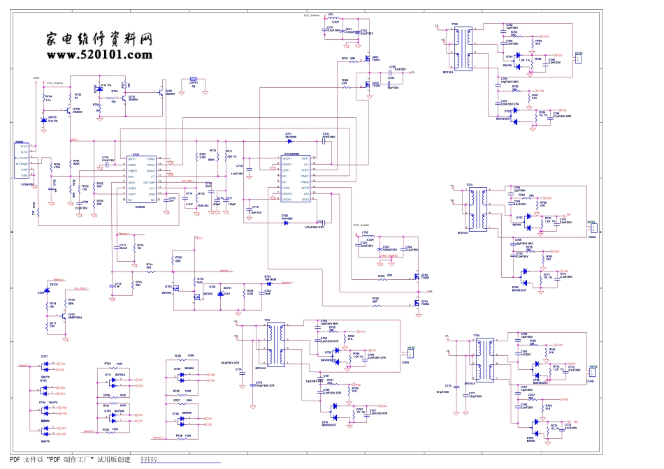 康佳LC26H581B液晶电视34005565电源板电路图.pdf_第1页