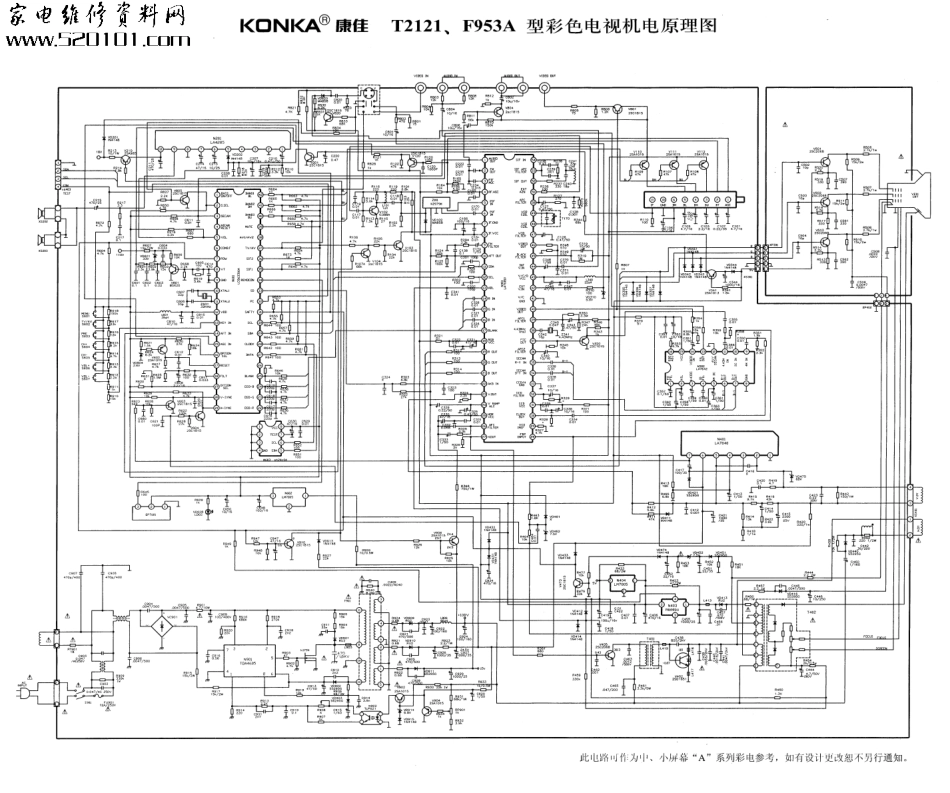 康佳F953A2彩电原理图_康佳F953A2彩电.pdf_第1页