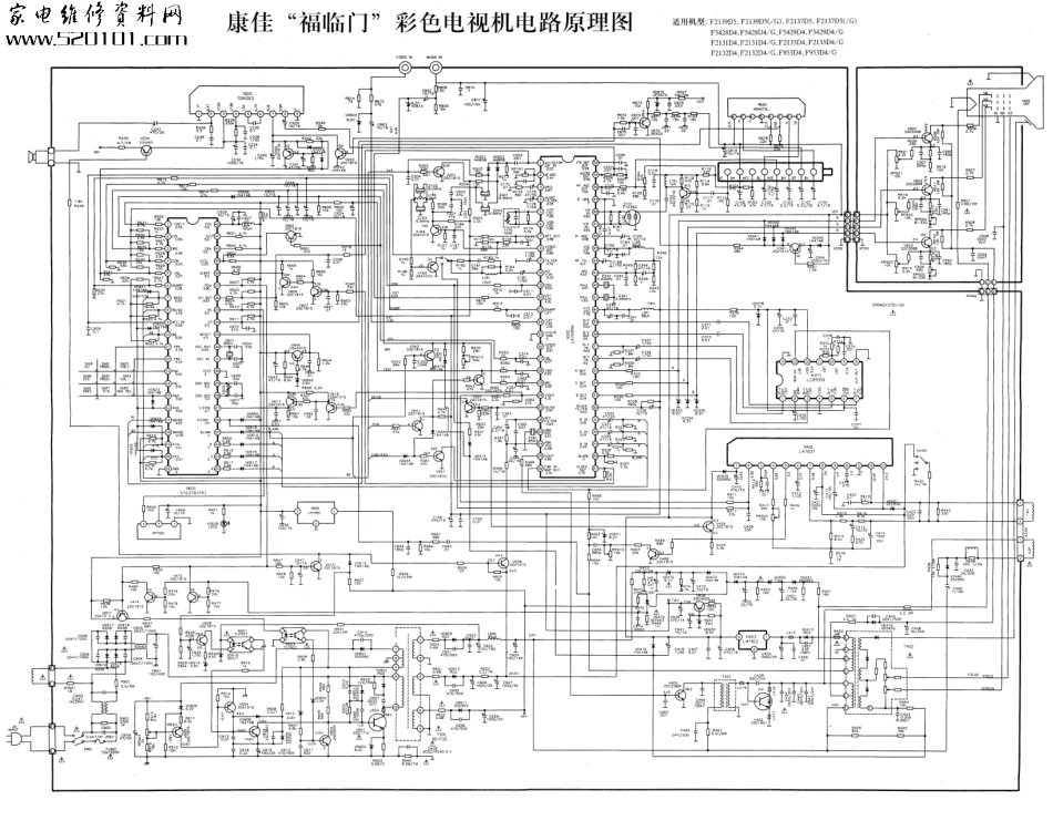 康佳F935D4彩电原理图_康佳F935D4电视机图纸.pdf_第1页