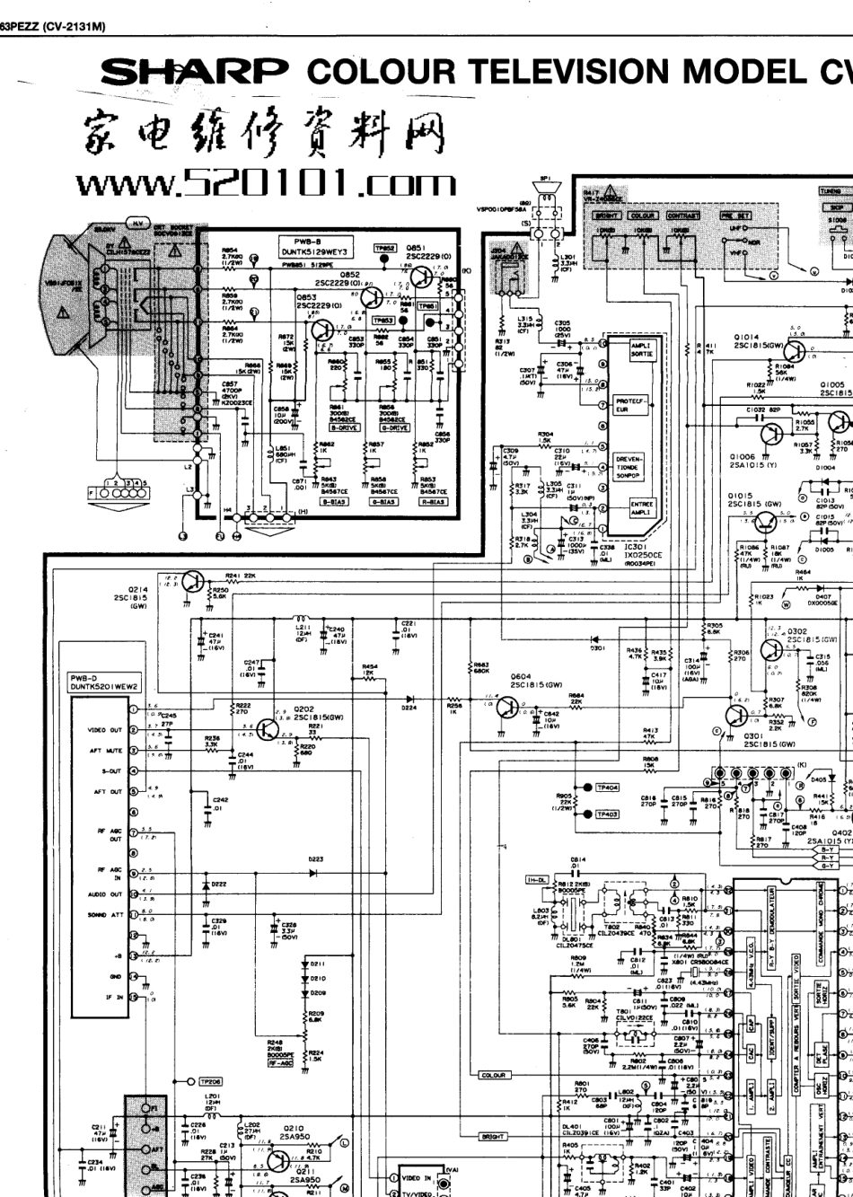 厦普CV-2131M彩电原理图_厦普CV-2131M电视机图纸.pdf_第1页