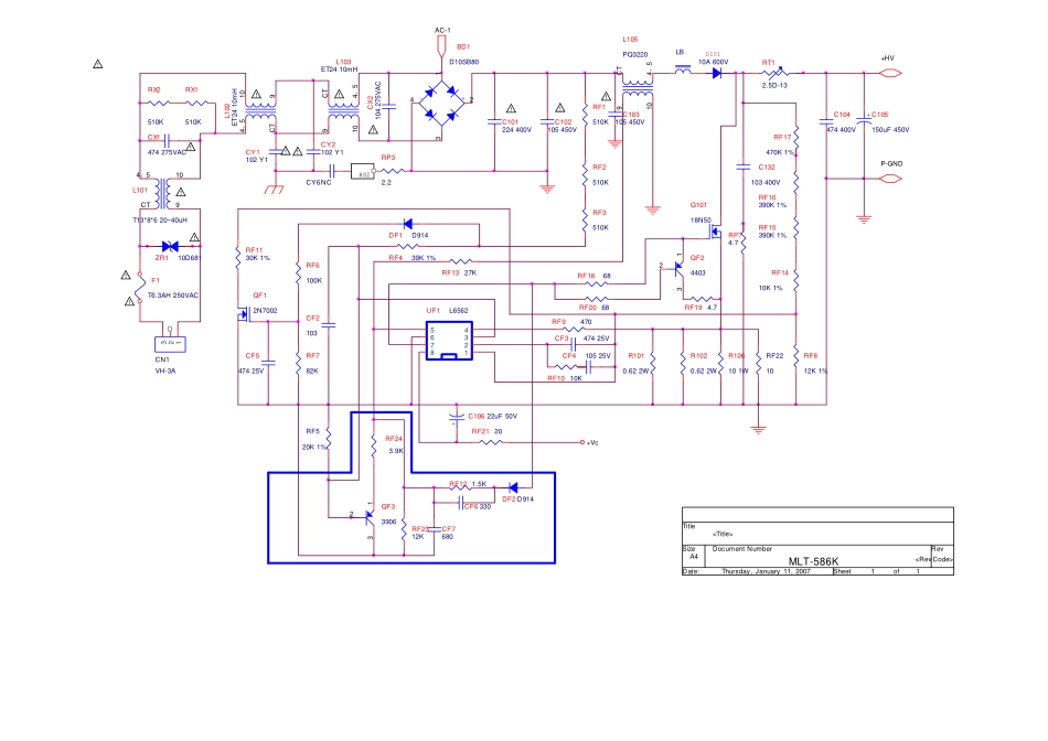 TCL L37N3液晶电视电源板号MLT586K电路图.pdf_第1页