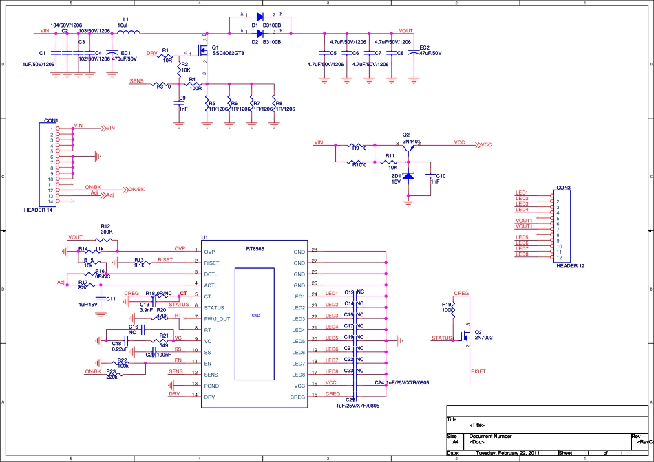 TCL L32C16液晶电视（6M48 3216EDS）电路原理图_32寸LED屏驱动板原理图.pdf_第1页