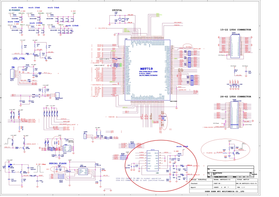 TCL L26N5液晶电视数字主板MST719芯片电路图_TCL王牌L32N9(719机芯)液晶电视机图纸.pdf_第2页