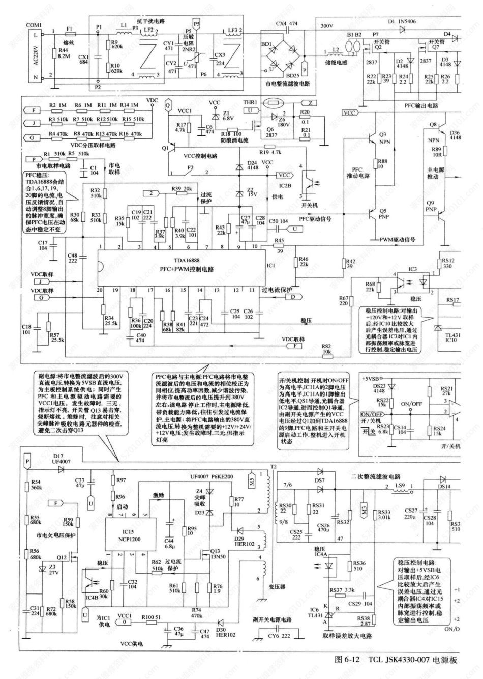 TCL JSK4330-007电源板电路原理图（带维修图解）.pdf_第1页