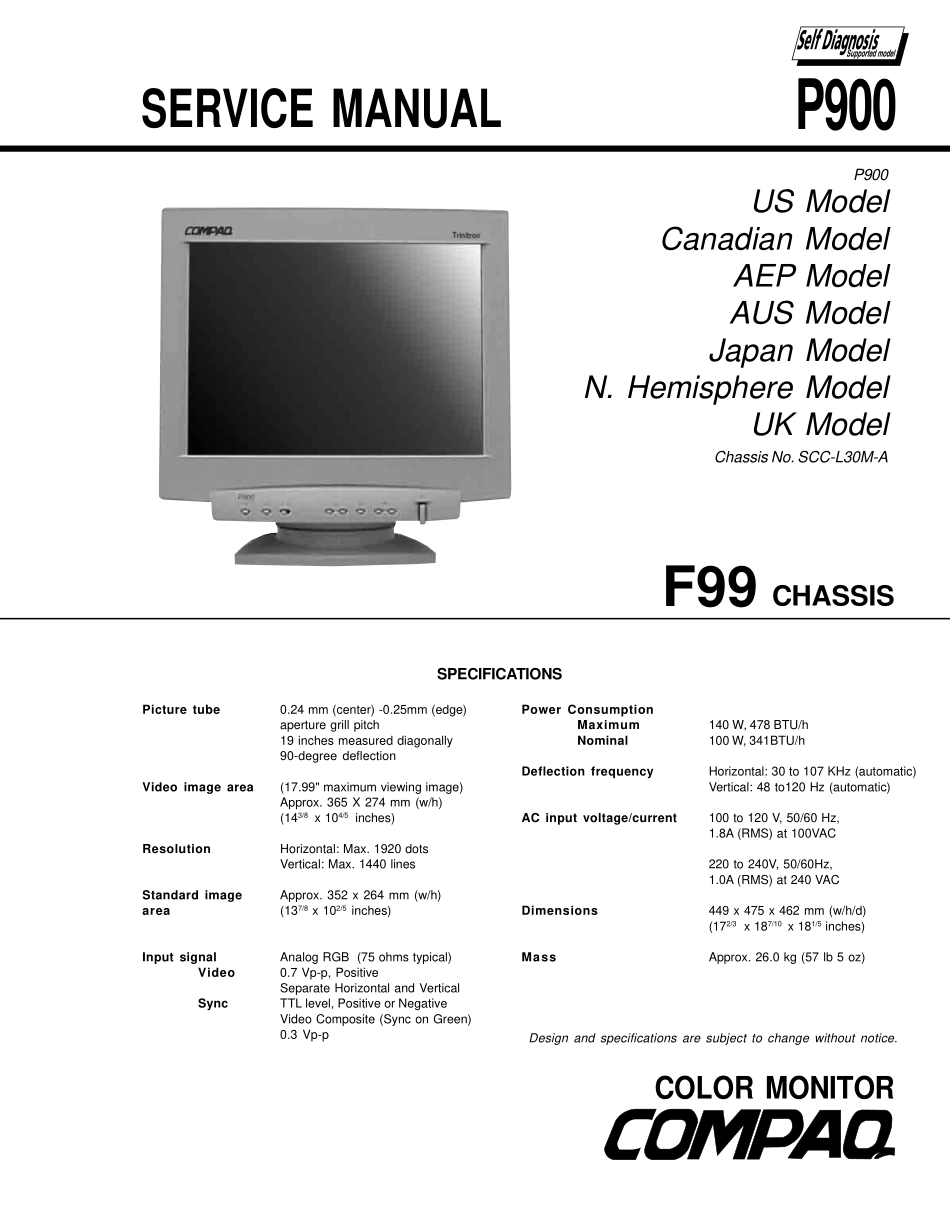 康柏P900显示器电路原理图_COMPAQ_P900.pdf_第1页