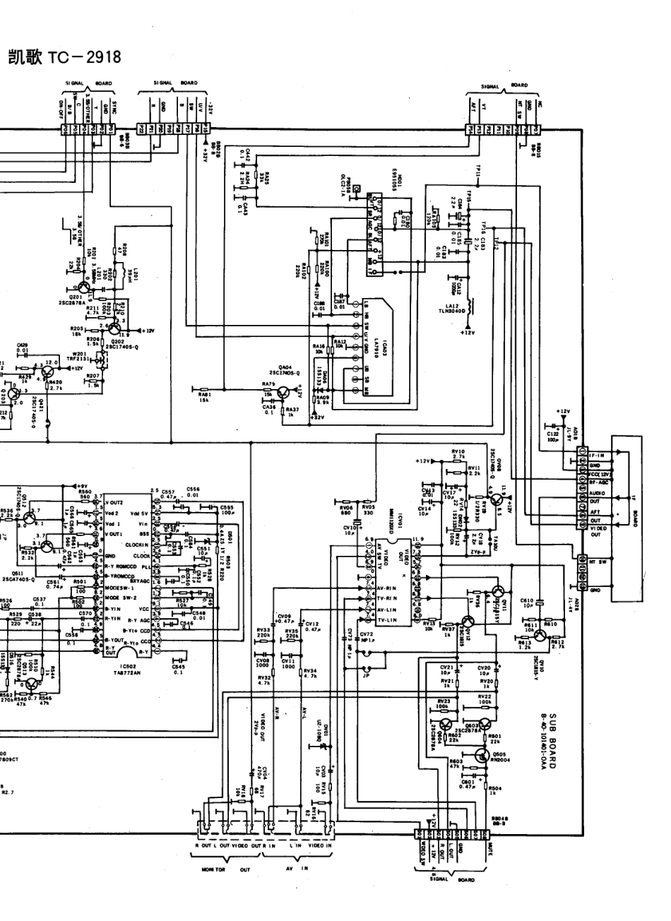 凯歌TC-2918电视机(第二种)电路原理图_凯歌  TC-2918(06).pdf_第1页