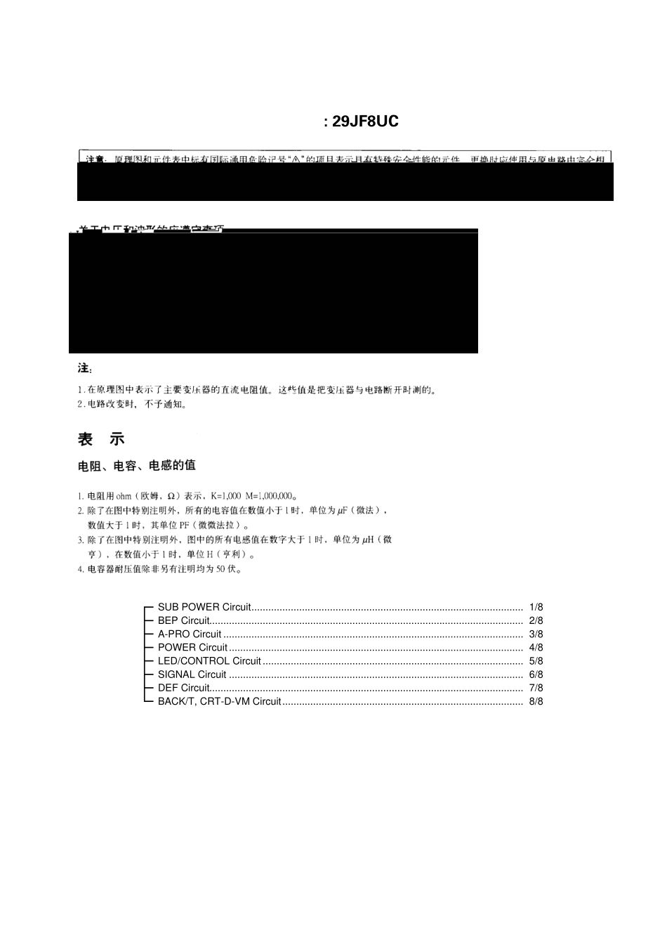 东芝29JF8UC彩电原理图_东芝29JF8UC.pdf_第1页