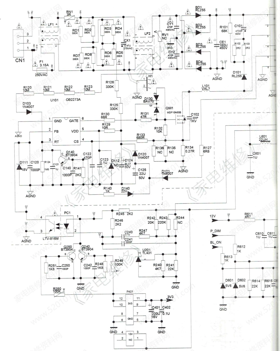 TCL E0402C1电源板电路原理图.pdf_第1页