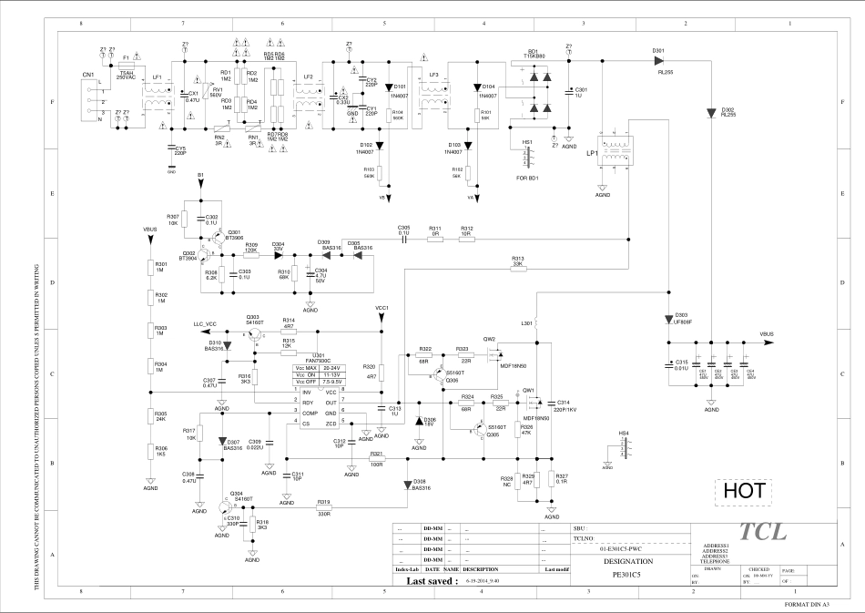 TCL D55A571U液晶电视电源板电路图.pdf_第1页