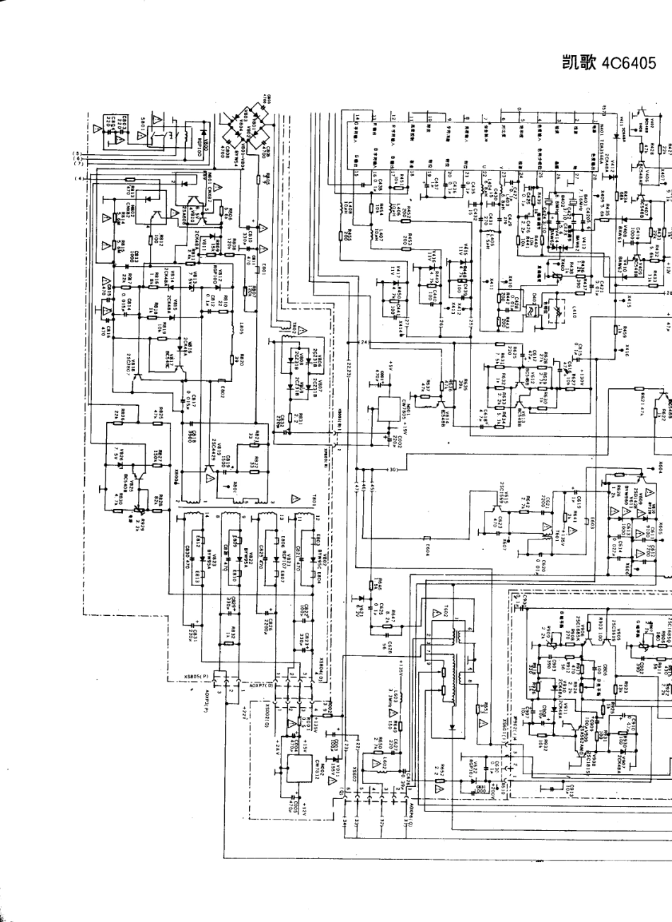 凯歌4C6405电视机电路原理图_凯歌  4C6405(03).pdf_第1页