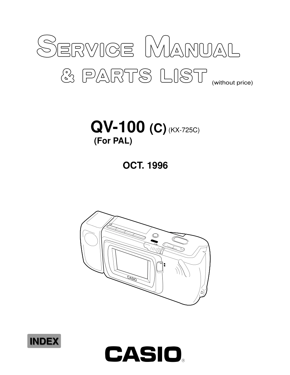 卡西欧QV-100C数码相机维修手册_CASIO_QV-100C.pdf_第1页