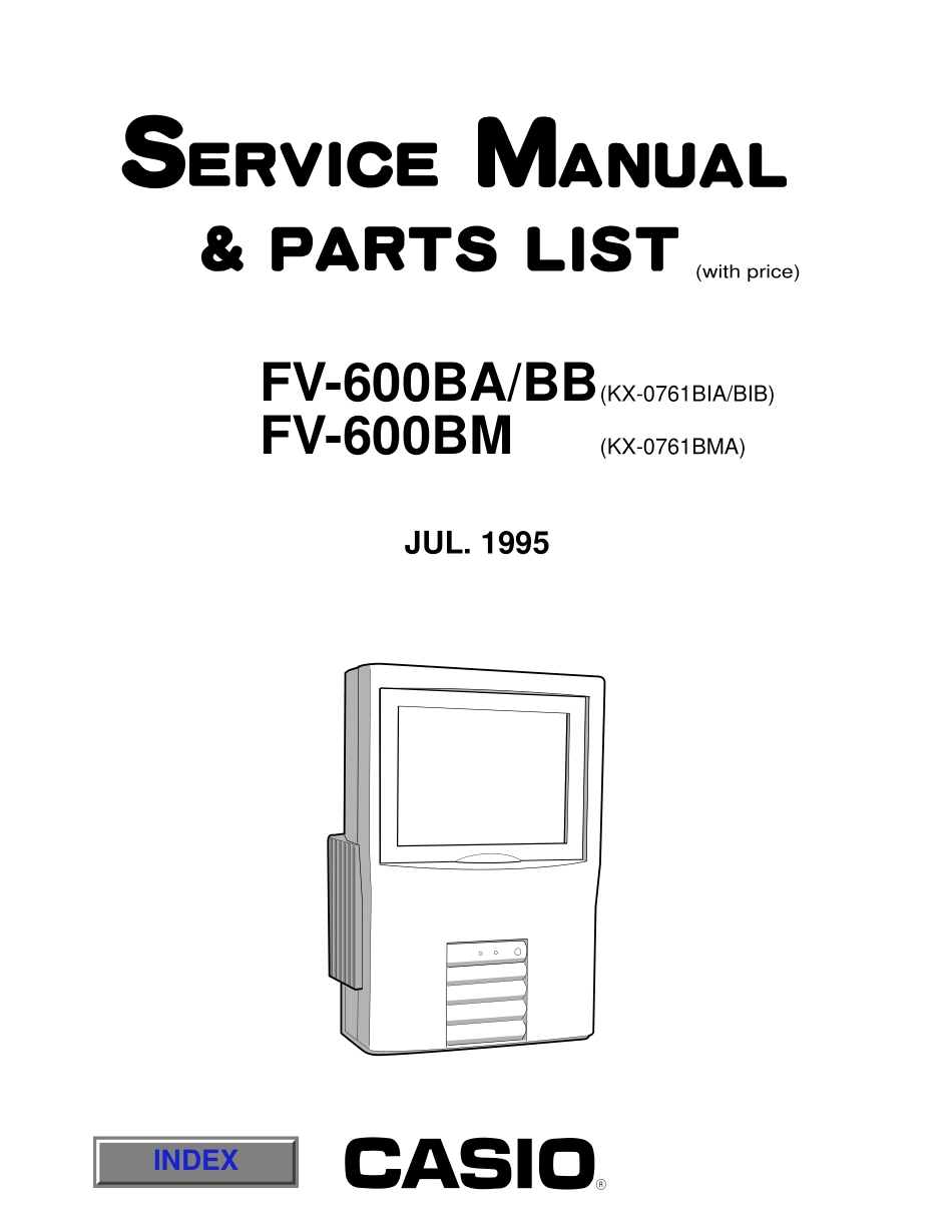 卡西欧CASIO FV-600BM背投电视维修手册_CASIO_FV-600BM.pdf_第1页