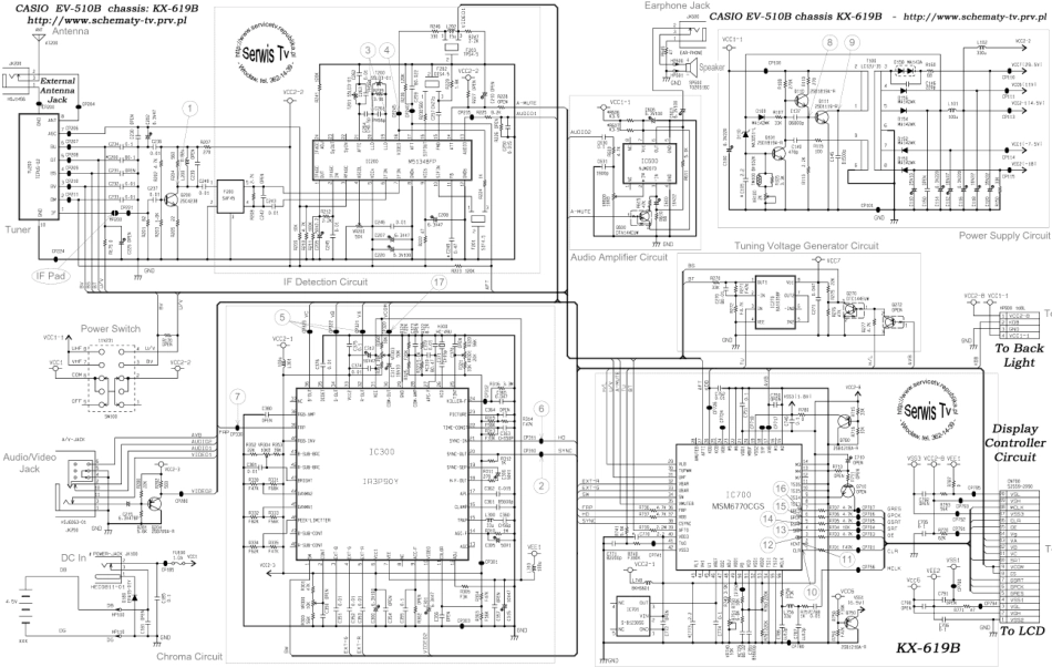 卡西欧CASIO 510小液晶电视电路原理图_CASIO_510.pdf_第1页