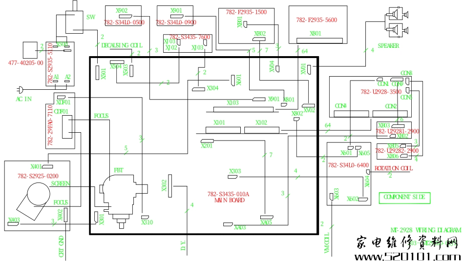 厦华MT-2951彩电电路原理图_接线图.pdf_第1页