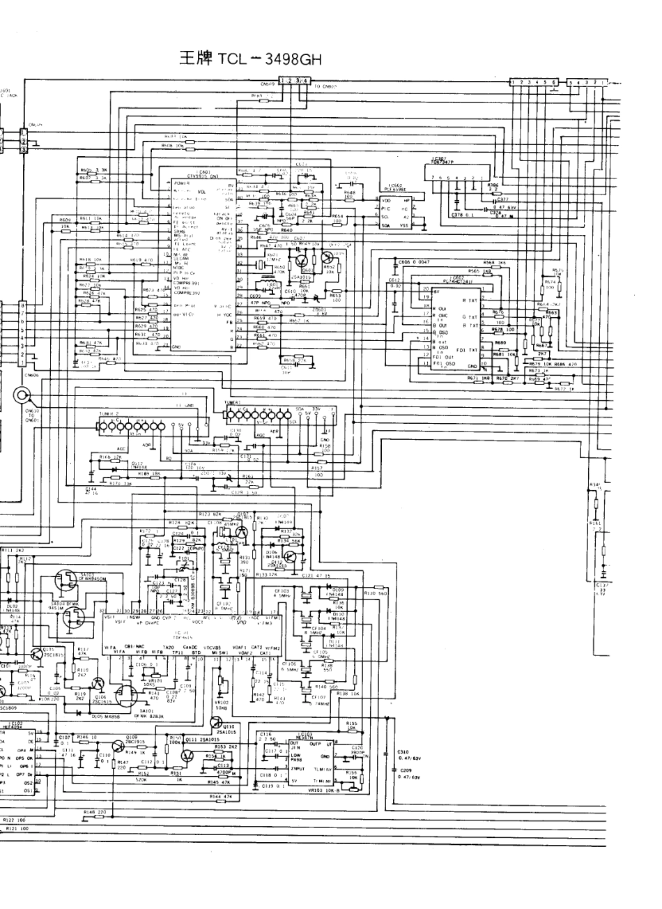 TCL 3498GH彩电原理图_王牌  TCL-3498GH(04).pdf_第1页